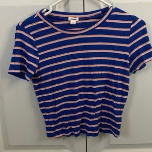 Blue stripped crop top
